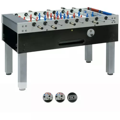 Calciobalilla TOURNAMENT Garlando con gettoniera per uso pubblico con aste uscenti, rientranti o omologato FICB