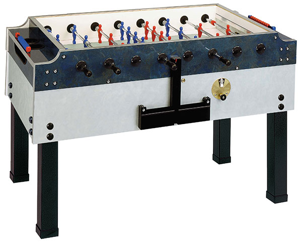 Calciobalilla OLYMPIC OUTDOOR da esterno, con gettoniera, ad aste rientranti