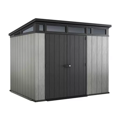 Casetta da giardino in resina ARTISAN 9X7 by Keter, effetto legno 2,77 x 2,18 x h 2,26 m
