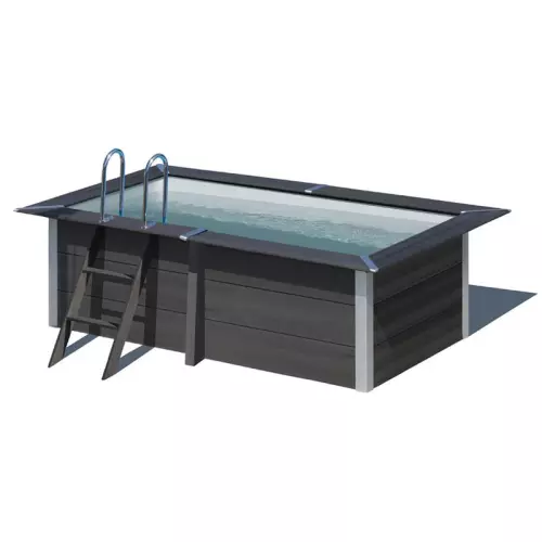 Piscina in legno composito WPC WOOD Connect 3,26 x 1,86 x h 0,96 m