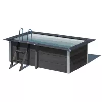Piscina in legno composito WPC WOOD Connect 3,26 x 1,86 x h 0,96 m