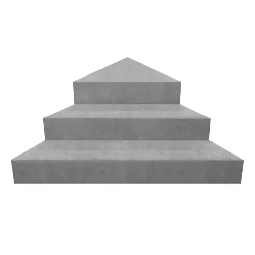 Scala interna ad angolo PAVIA in EPS per posa sotto liner per piscina di h 1,20 m