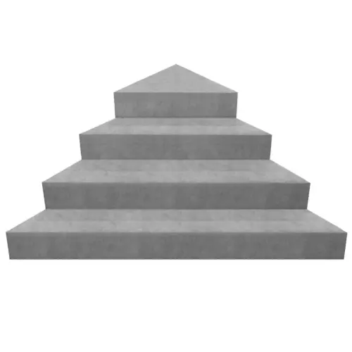 Scala interna ad angolo PAVIA in EPS per posa sotto liner per piscina di h 1,50 m