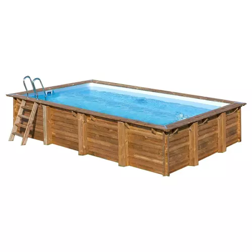 Piscina in legno GRE PRAGA Connect - 8,15 x 4,20 x h.1,46 m