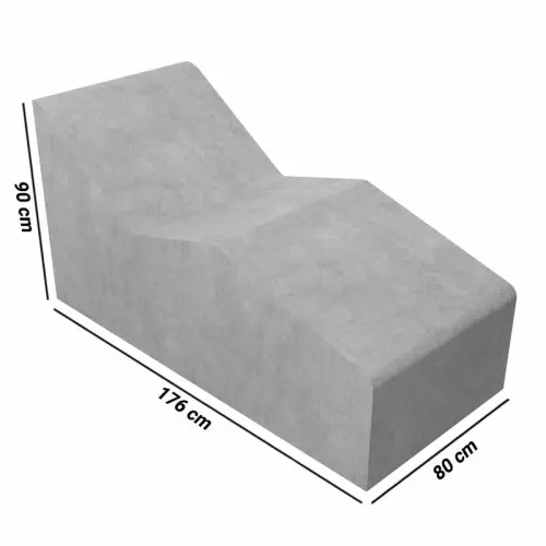 Lettino PISA in EPS per arredo interno piscina 80 x 176 h 90 cm per posa sotto liner