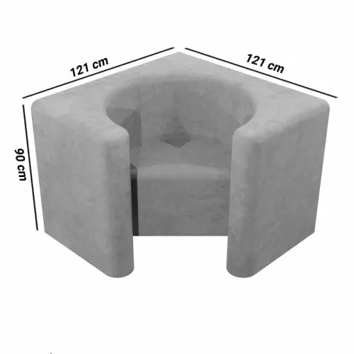 Imbotte SIENA in EPS per arredo interno piscina 121 x 121 h 90 cm per posa sotto liner