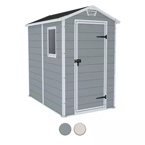Casetta in resina MANOR 4X6 by Keter da esterno, effetto legno 1,30 x 1,92 x h 1,98 m
