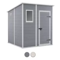 Casetta in resina da esterno MANOR PENT 6X6 by Keter, effetto legno 1,84 x 1,85 x h 2,19 cm