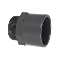 Manicotto nipplo ad incollaggio e filetto maschio in PVC