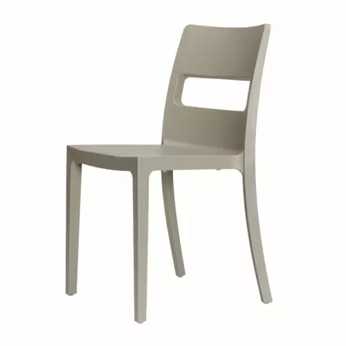 Sedia ignifuga SAI by Scab, da interno/esterno : Colore TORTORA