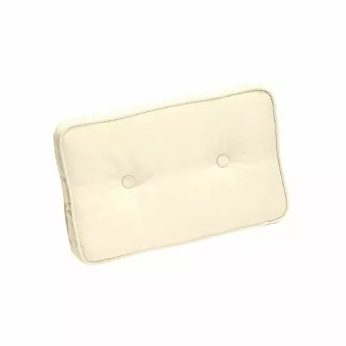 Cuscino da esterno per schienale, 40x24 cm con bordino : Colore ECRU con bordino ecru