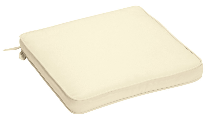 Cuscini da esterno per seduta quadrato con doppia cucitura ECRU