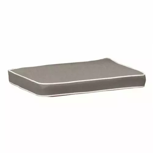 Cuscino da esterno per seduta, 40x40 cm con bordino : Colore TORTORA con bordino ecru