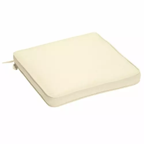 Cuscino da esterno per seduta, 40x40 cm con bordino : Colore ECRU con bordino ecru