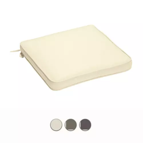 Cuscino da esterno per seduta, 40x40 cm con bordino