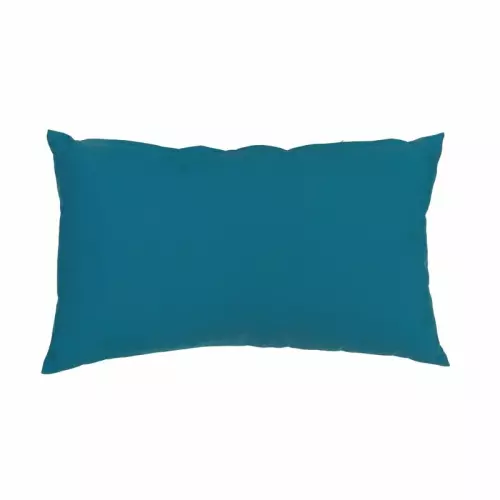 Cuscino d'arredo rettangolare in poliestere, 40x60 cm : Tinta unita BLU PAVONE
