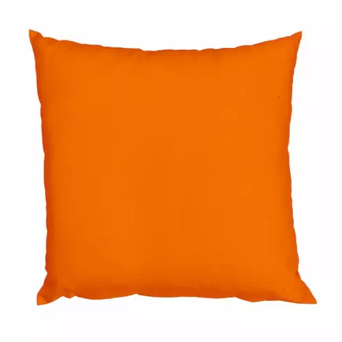Cuscino d'arredo quadrato in poliestere, 50x50 cm : Tinta unita ARANCIO