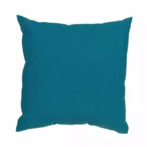 Cuscino d'arredo quadrato in poliestere, 50x50 cm : Tinta unita BLU PAVONE