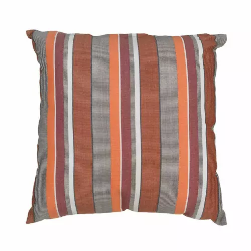 Cuscino d'arredo quadrato in poliestere, 50x50 cm : Fantasia RIGHE ARANCIO