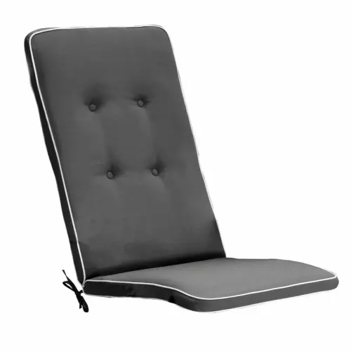 Cuscino da esterno per poltrona alta, 114x48 cm con bordino : Colore GRIGIO con bordino ecru