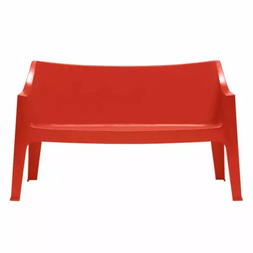 Divano da esterno COCCOLONA by Scab, in resina : Colore ROSSO