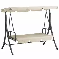 Dondolo da giardino in acciaio BALI, trasformabile in letto