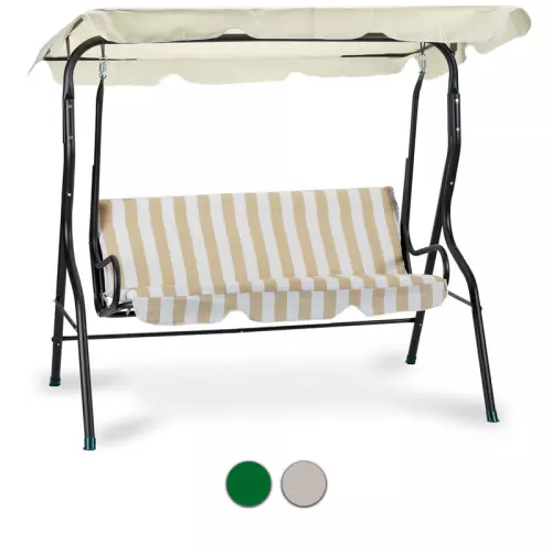 Dondolo da giardino in acciaio STRIP, 3 posti