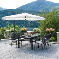 Ombrellone rettangolare ARIZONA 3 x 2 m in alluminio, a manovella