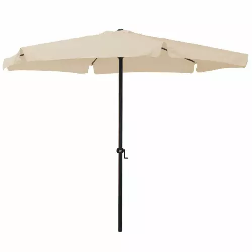 Ombrellone da giardino SATURNO in acciaio, quadrato, rotondo o rettangolare : ROTONDO Ø 3 metri, telo colore ECRU