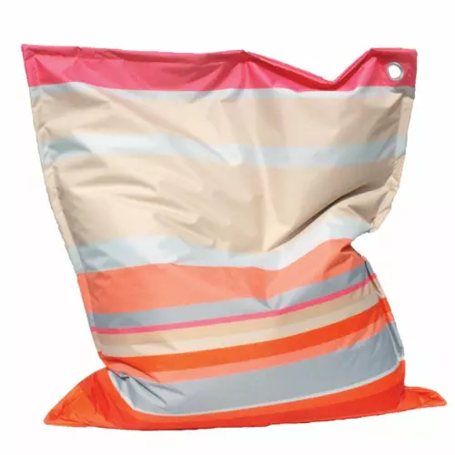 Poltrona a sacco FUNNY : Righe ARANCIO E GRIGIO/MARRONE