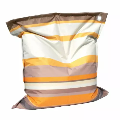 Poltrona a sacco FUNNY : Righe GIALLA E GRIGIO/MARRONE