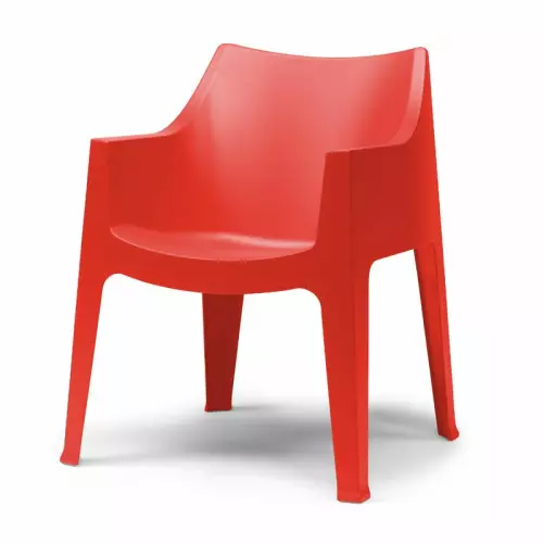Poltrona da esterno COCCOLONA by Scab in tecnopolimero : Colore ROSSO