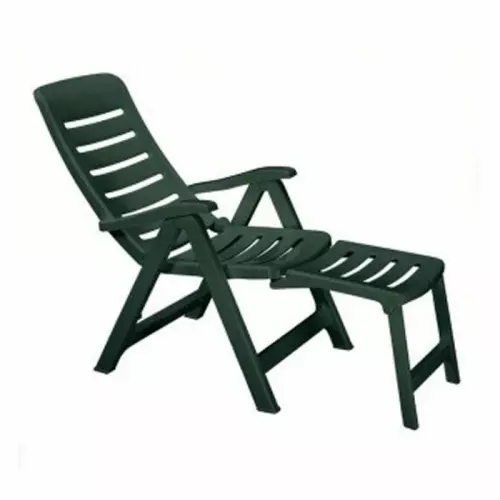 Poltrona pieghevole da giardino QUINTILLA CON PROLUNGA by Scab, in resina : Colore  VERDE BOSCO