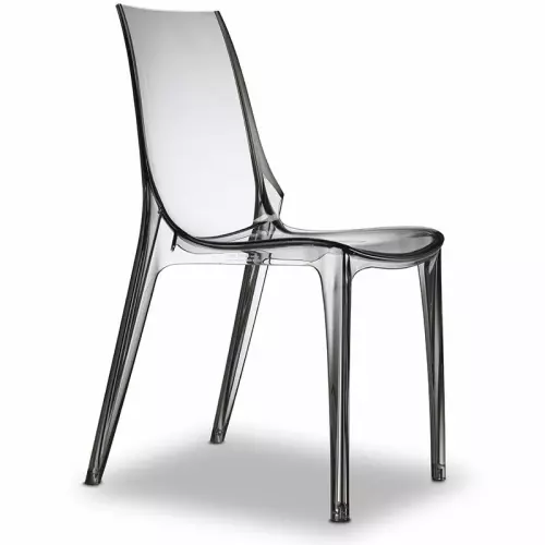 Sedia VANITY CHAIR in policarbonato by Scab : Colore TRASPARENTE FUME'