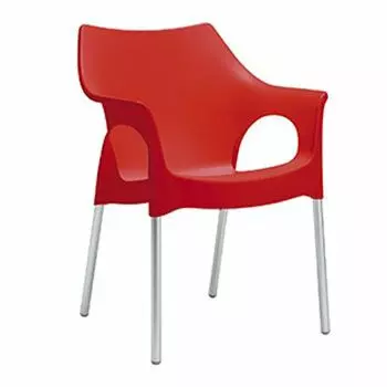 Poltrona in alluminio e tecnopolimero OLA by Scab : Colore ROSSO