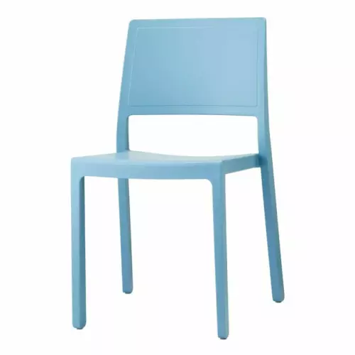 Sedia KATE by Scab in polipropilene in fibra di vetro in air moulding : Colore AZZURRO