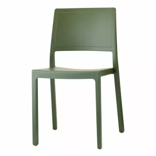 Sedia KATE by Scab in polipropilene in fibra di vetro in air moulding : Colore VERDE OLIVA