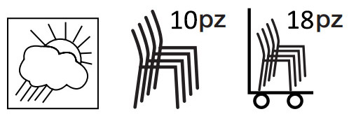 Sedia KATE by Scab impilabile