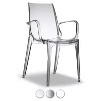 Poltrona VANITY in policarbonato con braccioli by Scab