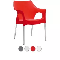 Poltrona ignifuga OLA by Scab in polipropilene ed alluminio