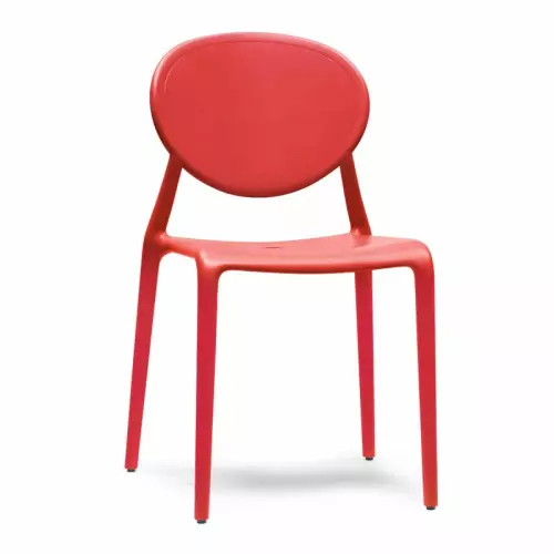 Sedia da esterno GIO by Scab in tecnopolimero rinforzato : Colore ROSSO