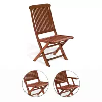 Sedia e poltrona da giardino pieghevole in legno di keruing MAGNOLIA