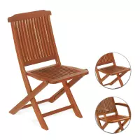 Sedia e poltrona pieghevole in legno di keruing PRIMULA