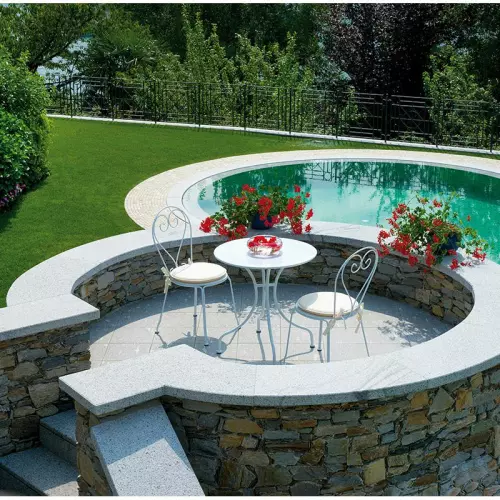 Tavolo in ferro rotondo BAVIERA Ø 60 x h72 cm - BIANCO