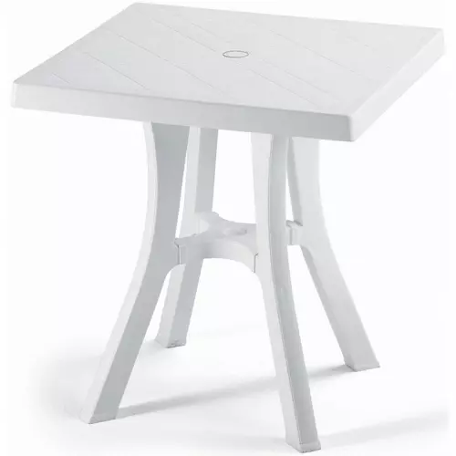 Tavolino da giardino DADDY 70x70 in resina by Scab : Colore BIANCO