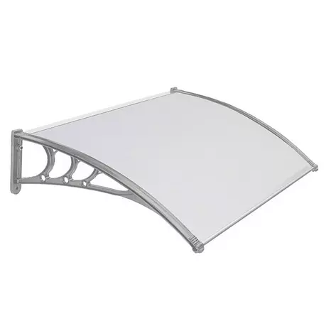 Pensilina in policarbonato e ABS P 100 x L 130 cm, copertura compatta satinata opalino