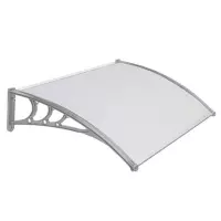 Pensilina in policarbonato e ABS P 100 x L 130 cm, copertura compatta satinata opalino