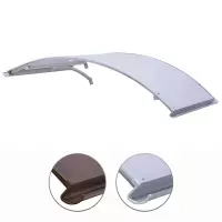 Pensilina in policarbonato e alluminio 90 x 140 cm, con sgocciolatoio