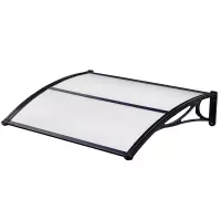 Pensilina in policarbonato e ABS P 80 x L 100 cm, copertura alveolare satinata