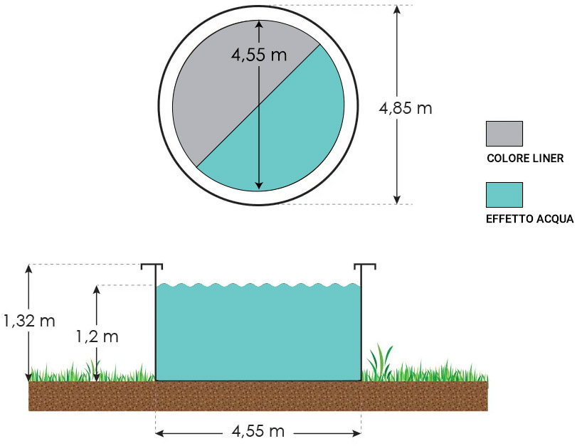 Piscina fuori terra Ovale STEELDESIGNdimensioni 490 Piscina fuori terra Ovale STEELDESIGN dimensioni 490